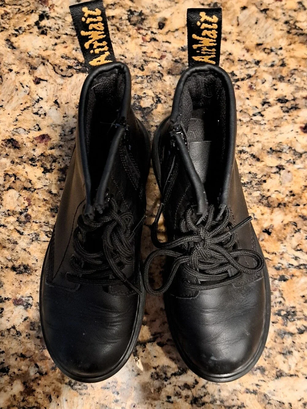 Dr. Martens Black Leather Lace-Up Combat Boots